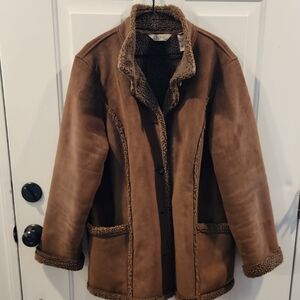 L.L. Bean Chocolate Faux Fur Jacket